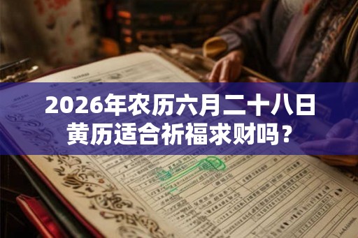 2026年农历六月二十八日黄历适合祈福求财吗？