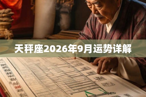 天秤座2026年9月运势详解