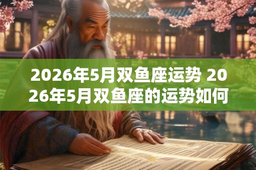 2026年5月双鱼座运势 2026年5月双鱼座的运势如何