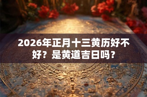 2026年正月十三黄历好不好？是黄道吉日吗？