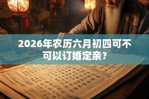 2026年农历六月初四可不可以订婚定亲？