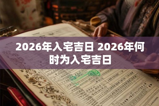 2026年入宅吉日 2026年何时为入宅吉日