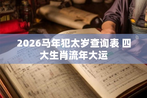 2026马年犯太岁查询表 四大生肖流年大运 2026马年犯太岁查询表 四大生肖流年大运