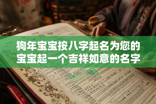 狗年宝宝按八字起名为您的宝宝起一个吉祥如意的名字！