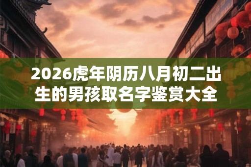 2026虎年阴历八月初二出生的男孩取名字鉴赏大全
