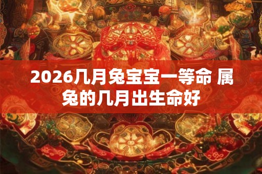 2026几月兔宝宝一等命 属兔的几月出生命好
