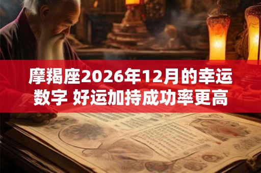 摩羯座2026年12月的幸运数字 好运加持成功率更高