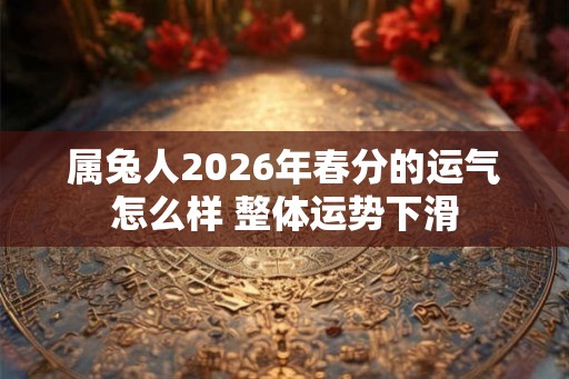 属兔人2026年春分的运气怎么样 整体运势下滑