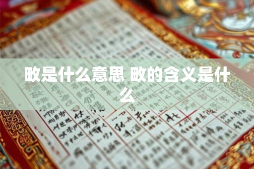 畋是什么意思 畋的含义是什么