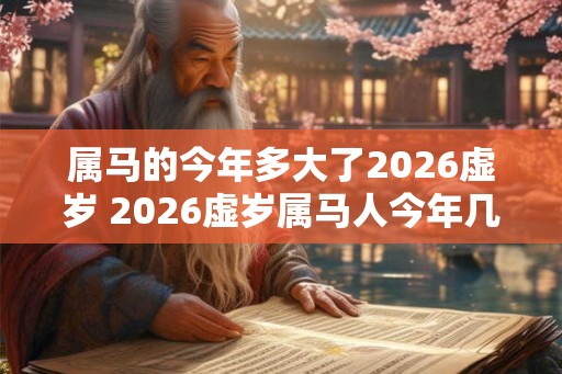 属马的今年多大了2026虚岁 2026虚岁属马人今年几岁