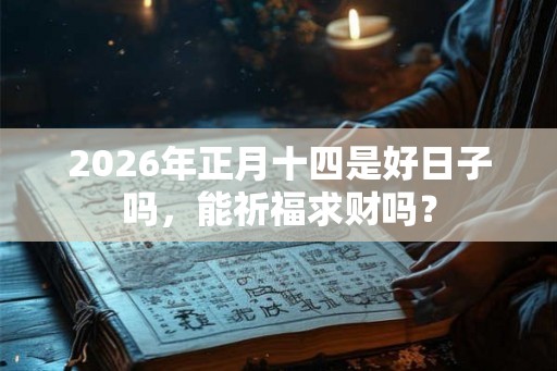 2026年正月十四是好日子吗,能祈福求财吗? 2026年正月十四是好日子吗,能祈福求财吗?