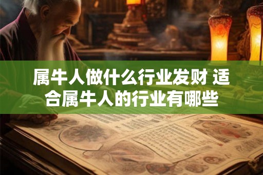 属牛人做什么行业发财 适合属牛人的行业有哪些 属牛人做什么行业发财 适合属牛人的行业有哪些