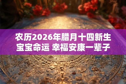 农历2026年腊月十四新生宝宝命运 幸福安康一辈子