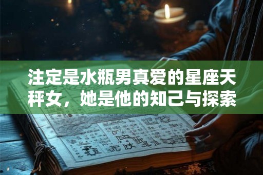 注定是水瓶男真爱的星座天秤女，她是他的知己与探索伴侣