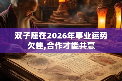 双子座在2026年事业运势欠佳,合作才能共赢