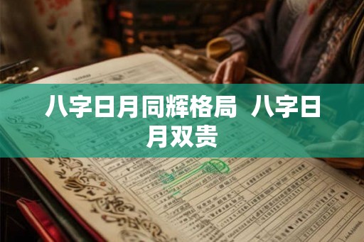 八字日月同辉格局  八字日月双贵
