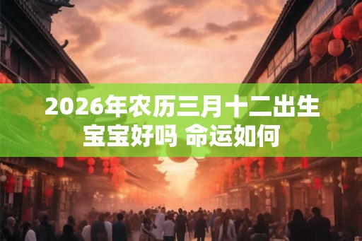 2026年农历三月十二出生宝宝好吗 命运如何
