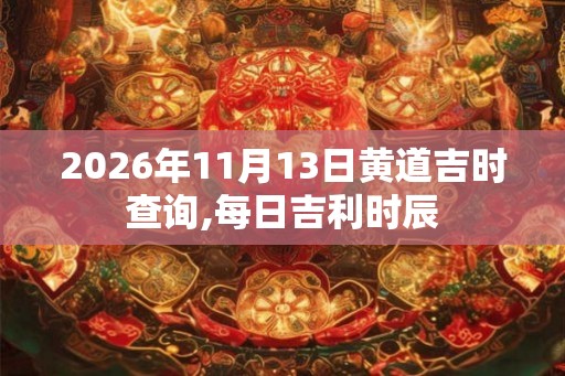 2026年11月13日黄道吉时查询,每日吉利时辰