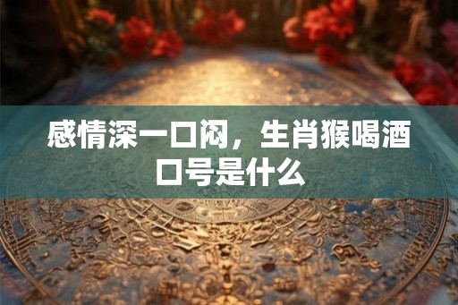 感情深一口闷，生肖猴喝酒口号是什么