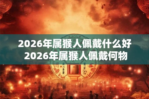 2026年属猴人佩戴什么好 2026年属猴人佩戴何物