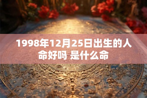 1998年12月25日出生的人命好吗 是什么命