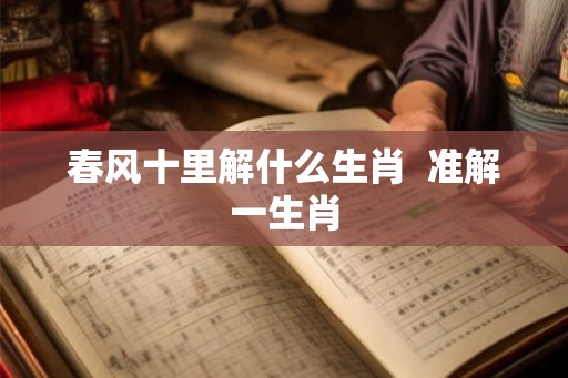 春风十里解什么生肖 准解一生肖 春风十里解什么生肖 准解一生肖