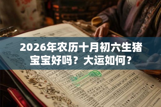 2026年农历十月初六生猪宝宝好吗?大运如何? 2026年农历十月初六生猪宝宝好吗?大运如何?