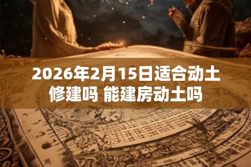 2026年2月15日适合动土修建吗 能建房动土吗