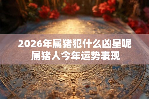 2026年属猪犯什么凶星呢 属猪人今年运势表现