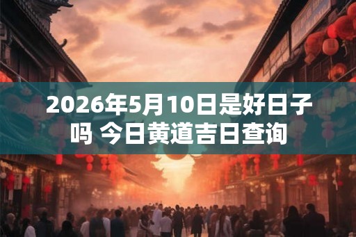 2026年5月10日是好日子吗 今日黄道吉日查询