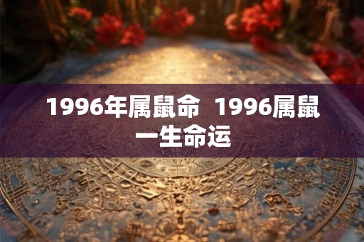 1996年属鼠命  1996属鼠一生命运