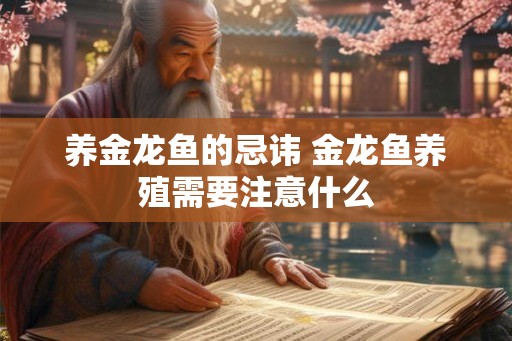 养金龙鱼的忌讳 金龙鱼养殖需要注意什么 养金龙鱼的忌讳 金龙鱼养殖需要注意什么