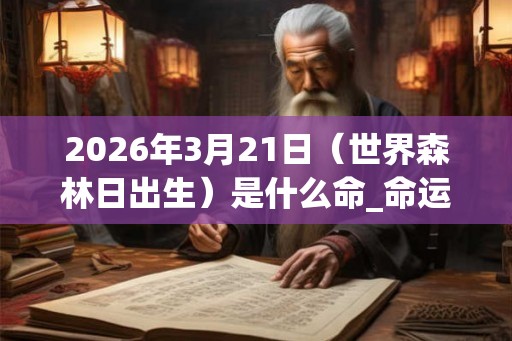 2026年3月21日（世界森林日出生）是什么命_命运如何