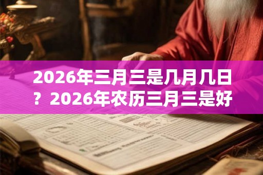 2026年三月三是几月几日？2026年农历三月三是好日子吗？