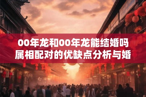 00年龙和00年龙能结婚吗属相配对的优缺点分析与婚姻建议