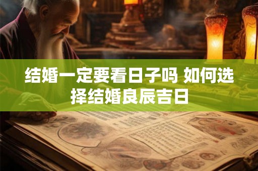 结婚一定要看日子吗 如何选择结婚良辰吉日