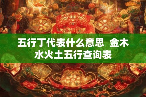 五行丁代表什么意思  金木水火土五行查询表