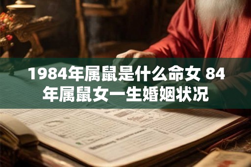 1984年属鼠是什么命女 84年属鼠女一生婚姻状况 1984年属鼠是什么命女 84年属鼠女一生婚姻状况