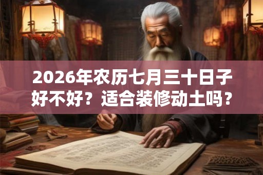 2026年农历七月三十日子好不好？适合装修动土吗？