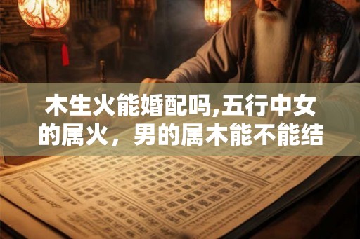 木生火能婚配吗,五行中女的属火，男的属木能不能结婚