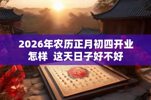 2026年农历正月初四开业怎样  这天日子好不好