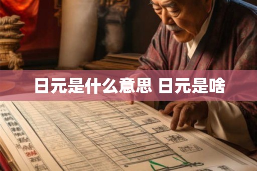日元是什么意思 日元是啥