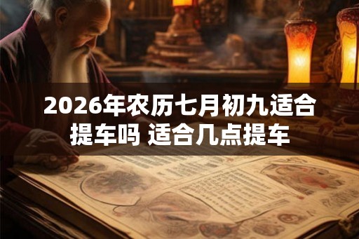 2026年农历七月初九适合提车吗 适合几点提车