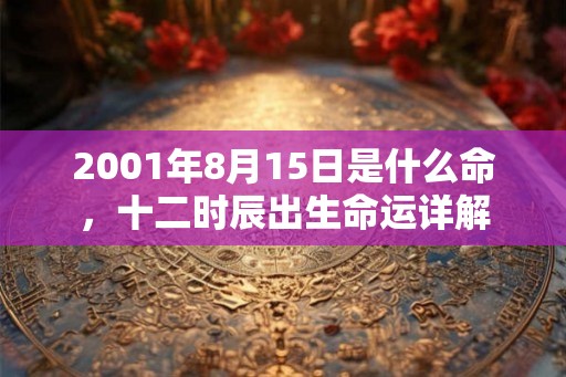 2001年8月15日是什么命，十二时辰出生命运详解