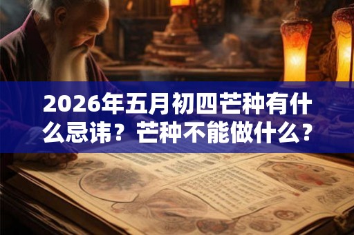 2026年五月初四芒种有什么忌讳？芒种不能做什么？