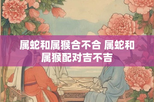 属蛇和属猴合不合 属蛇和属猴配对吉不吉