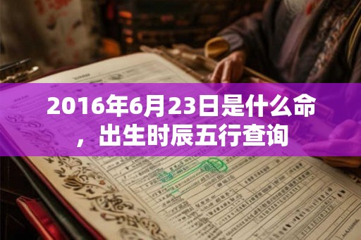 2016年6月23日是什么命，出生时辰五行查询