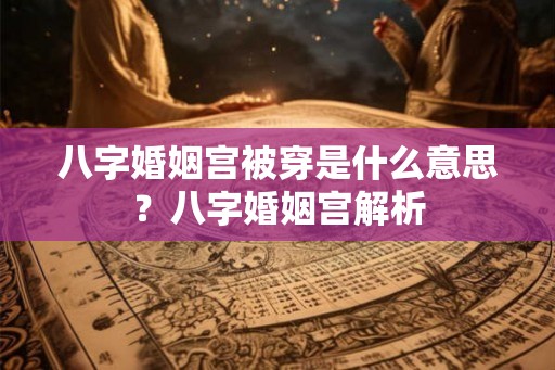 八字婚姻宫被穿是什么意思？八字婚姻宫解析
