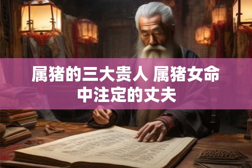 属猪的三大贵人 属猪女命中注定的丈夫