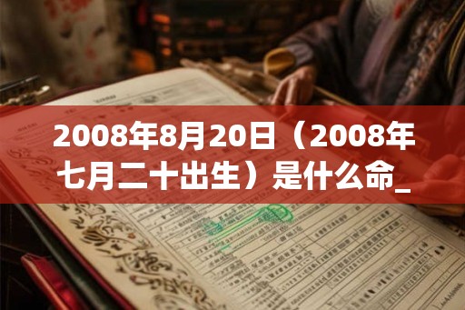 2008年8月20日（2008年七月二十出生）是什么命_命运如何
